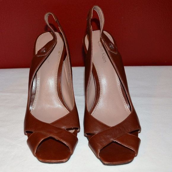 Calvin Klein Open Toe Heels - Picture 2 of 9